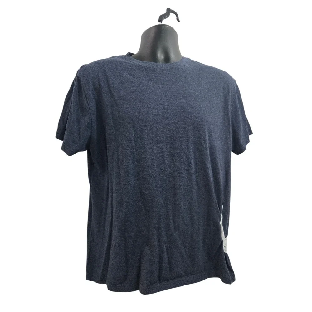 True Religion Men's Lounge T-Shirt Large Blue Heather Horseshoe Logo RN 90737